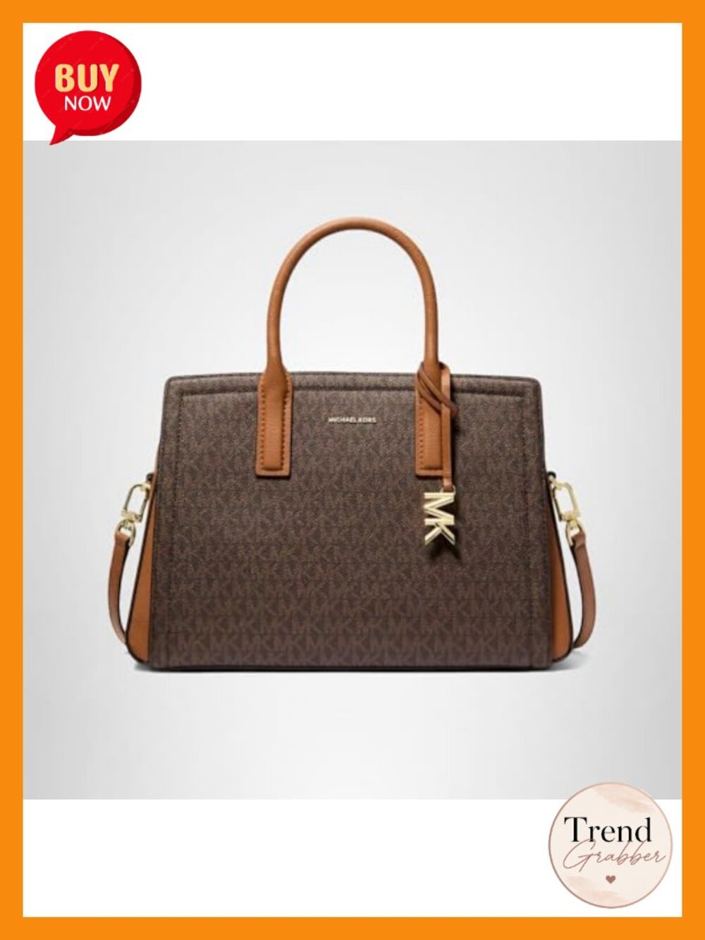 Medium Satchel with Polyester Lining, Zipper Closure, Adjustable Strap